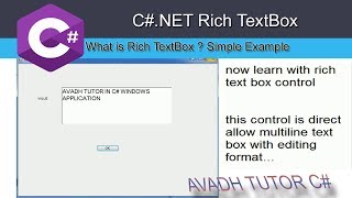 richtextbox in cnet windows application  richtextbox methods  multi line text box c [upl. by Neelloj485]