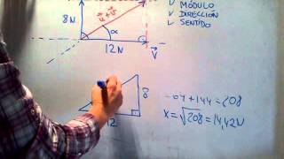 FÍSICA Y QUÍMICA 4º ESO Cómo sumar dos vectores perpendiculares [upl. by Gaylene187]