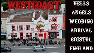 Hells Angels Wedding arrival Bristol England [upl. by Hultin]