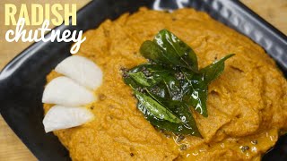 Radish Chutney Recipe  Instant Curry Recipes  Radish Recipes  Spicy Radish Chutney Recipe [upl. by Ebsen]