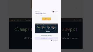 css clamp function coding html htmlcss html5 webdesign python css3 webdevelopment [upl. by Bocaj]