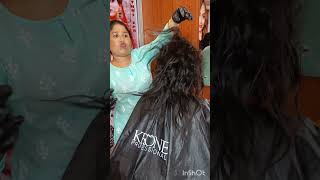 Hair smoothing 😍 ll youtubeshort hair hairstraightening [upl. by Sgninnej]