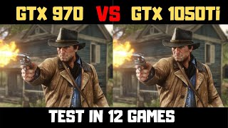 GTX 970 Vs GTX 1050 Ti 4gb Benchmark Fps Test In 12 Games [upl. by Namyw]