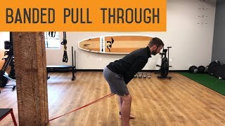 The Banded Pull Through Exercise  Advanced Hip Hinge Variation [upl. by Jahn]