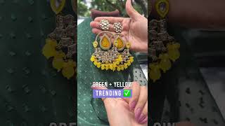 Contrast colour combination jewellery trendingshorts [upl. by Ahseinod]