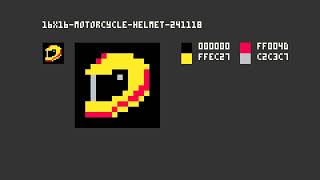 Pixel Art  16x16  Motorcycle Helmet  241118 pixelart [upl. by Feriga740]