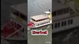 View of riverboat from cruise ship short riverboat cruise [upl. by Whalen]