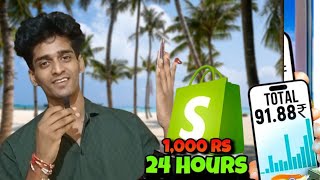 24 Hours ⁉️ Indian Dropshipping Challenge with 500 Rs 🤑‼️ shopify dropshipping [upl. by Surtemed]