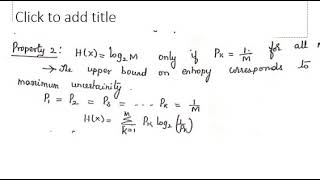 Entropy and Properties of Entropy in INFORMATION THEORY Digital Communication [upl. by Agni]