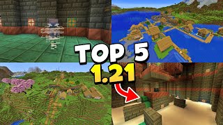 TOP 5 Seeds for NEW Minecraft 121 Bedrock amp Pocket Edition [upl. by Fulcher]