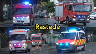 Gemeindealarm Feuerwehren Gemeinde Rastede  verschiedene DRK Bereitschaften auf Einsatzfahrt [upl. by Joanie]