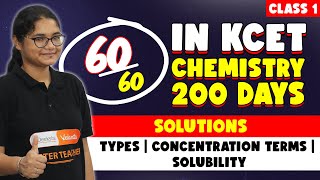 KCET Chemistry Complete Preparation  KCET 2025 Chemistry Solutions Class 1 [upl. by Mutat]