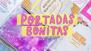 PORTADAS para CUADERNOS muy fáciles 🌜IDEAS para DECORAR tus LIBRETAS con CARÁTULAS BONITAS [upl. by Semyaj]