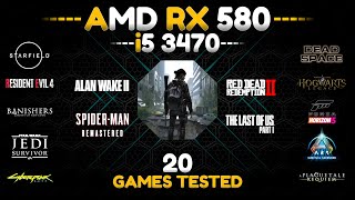 GPU at 100😃  RX 580  i5 3470  Test in 20 Games in 2024 [upl. by Aletta]