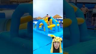 MAIN WAHANA AIR waterpark beach summer funny viralvideo shortsshorts [upl. by Rosenfeld]