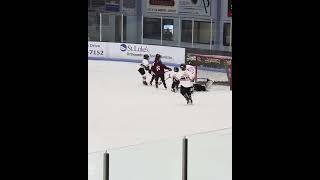 11 Evan Tofte finishes a feed from 71 Sergei Perzhu teamwork mnblades blades hockey sports [upl. by Zubkoff]