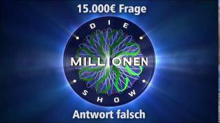 15000€ Frage  Antwort falsch Millionenshow Soundeffect [upl. by Eileek194]