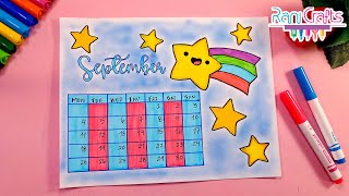 DIY  SEPTEMBER Calendar  Bullet journal decoration organization ideas [upl. by Duggan669]