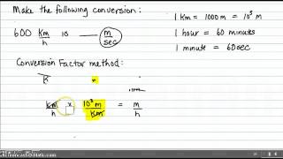 Conversion from kmhr to msec [upl. by Noreht]