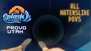 All Water Slide POVS at Splash Summit Waterpark [upl. by Bonner]