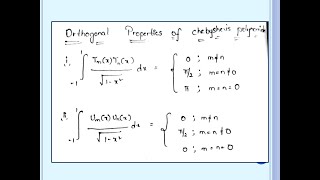 PROBLEMS ON ORTHOGONAL PROPERTIES OF CHEBYSHEV POLYNOMIALS [upl. by Ahsaetan]