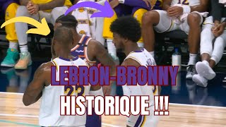 LEBRON ET BRONNY JAMES SUR UN TERRAIN NBA  HISTORIQUE [upl. by Castra]