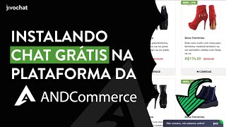 Como colocar um CHAT ONLINE GRÁTIS na ANDCommerce  JivoChat [upl. by Bilak253]