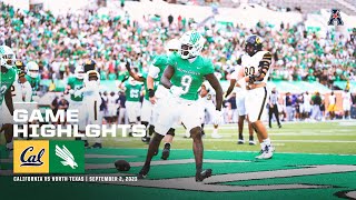 Game Highlights California vs North Texas Football September 2 2023 [upl. by Palladin]