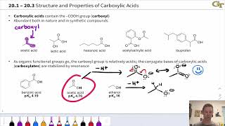 Introducing Carboxylic Acids Acidity of Carboxylic Acids [upl. by Kubiak]