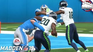 MADDEN NFL 19 FRANCHISE SEAHAWKS 27  Season 2 Week 2  Lions  Lets Play Madden NFL 19 [upl. by Aitnom894]