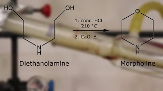 Morpholine Preparation from Diethanolamine [upl. by Aerdnahs]