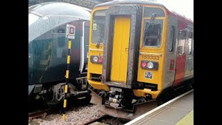 Swansea to Cardiff Central on the waterless and soapless class 153 With subtitles [upl. by Illil]