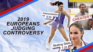 2019 EUROPEANS JUDGING CONTROVERSY  Alina Zagitova Алина Загитова Sofia Samudurova [upl. by Jariah]