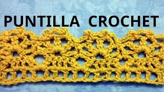 PUNTILLA en tejido crochet o ganchillo n° 29 tutorial paso a paso Moda a Crochet [upl. by Inaleon]