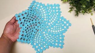 Easyampunique Crochet doily tutorial step by step guide for beginners [upl. by Arquit908]