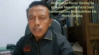 Facta Sunt Servanda Rocky Gerung Bentrok Dgn Minta Bukti Silfester MatutinaMenuai Kecaman Publik [upl. by Paugh]