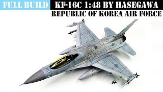 KF16C FIGHTING FALCON by HASEGAWA 148 scale model aircraft building [upl. by Khoury]