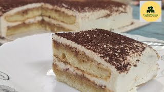 Tiramisu Cake with Homemade Mascarpone Cheese Frosting  Home Baking [upl. by Ailegna]