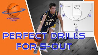 How to Teach 5out Motion Offense 4 Perfect Basketball Drills [upl. by Etselec]