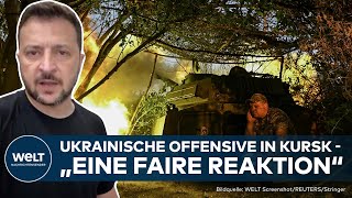 UKRAINEKRIEG Feuer in AKW Saporischschja gelöscht  Russen in Region Kursk weiter unter Druck [upl. by Wilburt]