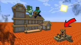 MC NAVEED BUILDS MARK FRIENDLY ZOMBIE IN A LAVA WORLD  DANGEROUS MONSTERS  Minecraft Mods [upl. by Idnib127]