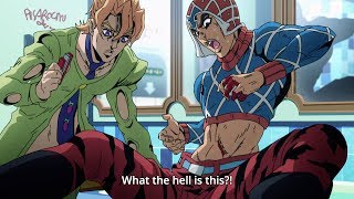 ジョジョ 5  Mista is stapled by Fugo 『HD』 [upl. by Lalita751]