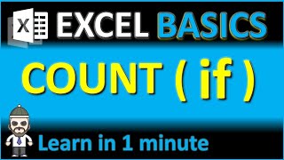 1 Minute Excel How to use Count IF [upl. by Selym]