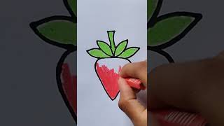 Strawberry Drawing For Kids shorts [upl. by Nadual499]