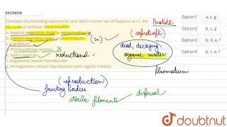 Consider the following statements and select correct set of features wrt the life cycle of ac [upl. by Derriey]