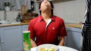 Kwai Chis Pringle Challenge  25 pringles [upl. by Avrenim]