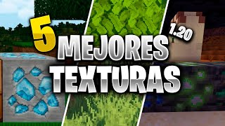 ✅LAS 5 MEJORES TEXTURAS PARA MINECRAFT BEDROCK Y PE 120 y 121😨🤙✅Buenas y realistas 😎👋 [upl. by Eulau]