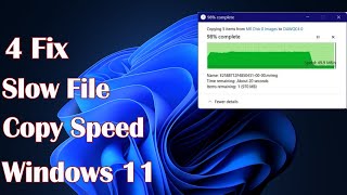 Slow File Copy Speed in Windows 11  4 Fix [upl. by Iren]