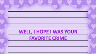 Olivia Rodrigo  favorite crime Karaoke [upl. by Spieler404]