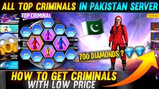 Top Criminals Return In Free Fire Pakistan  Today Free Fire Top Criminals Event For Pakistan Server [upl. by Hatch]